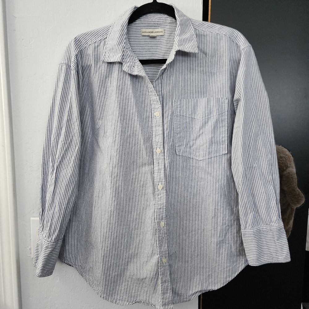 Striped Button-Up Shirt